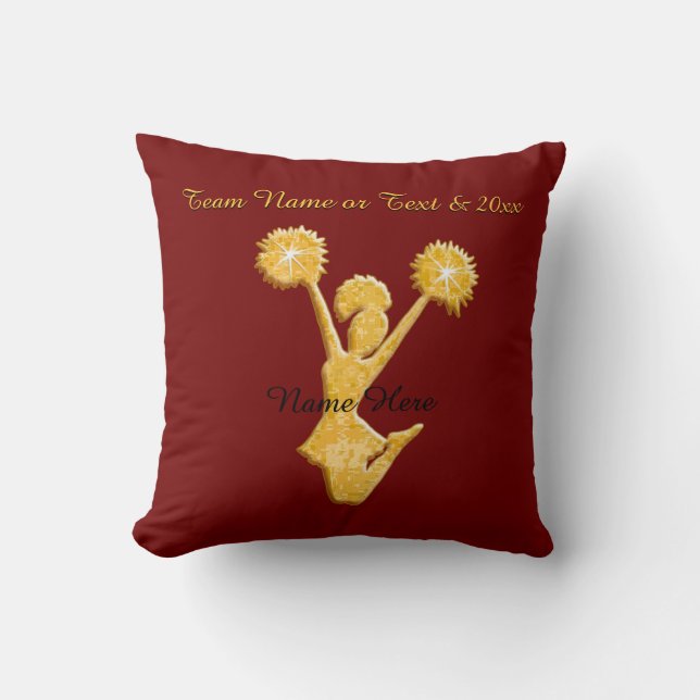 Coussin Rouge foncé et cadeaux supérieurs d'acclamation (Recto)