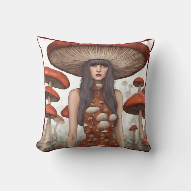 Coussin Rouge Fungirl (Recto)