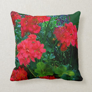 COUSSIN ROUGE GERANIUMS GREEN GARDEN ART