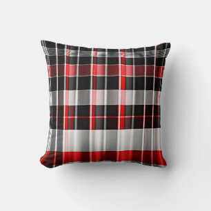Coussin Rouge Noir Abstrait Plaid Collection populaire