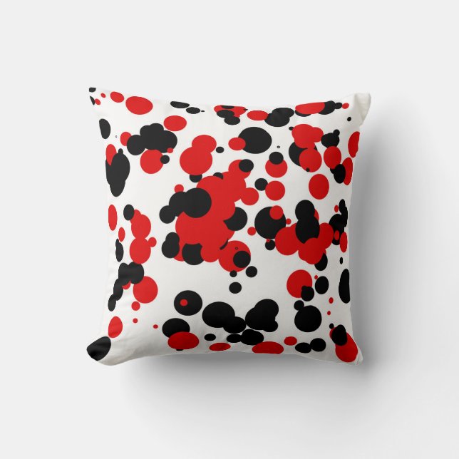 Coussin Rouge noir blanc (Recto)