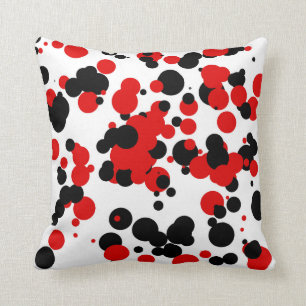 Coussin Rouge noir blanc
