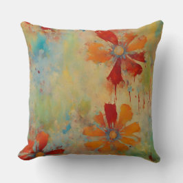 Coussin Rouge orange bleu bleu couleur primaire