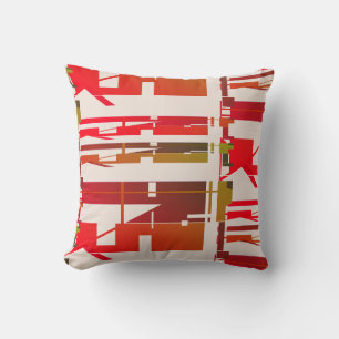 Coussin Rouge Orange Or Brown Ouvert Sud-Ouest Look Mosaïq