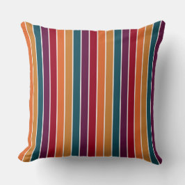 COUSSIN ROUGE PURPLE TURQUOISE ORANGE JAUNE STRIPES