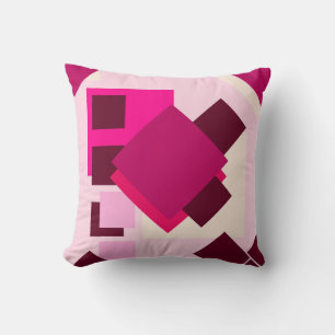 Coussin rouge rose Abstrait