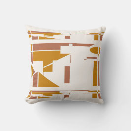Coussin Rouille or blanc cassé Sud-Ouest Look Motif géomét