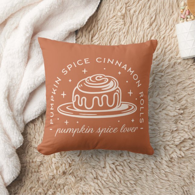 Coussin Rouleaux de cannelle à épices citrouilles (Couverture)