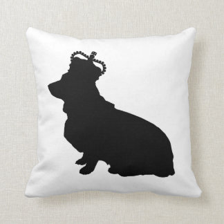 Coussin royal de silhouette de corgi