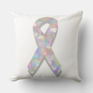 Coussin ruban de cancer du poumon perlé