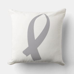 Coussin Ruban de sensibilisation (gris)