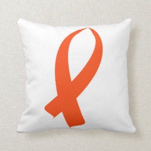 Coussin Ruban de sensibilisation (orange)