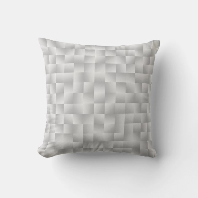Coussin Rubans satinés - gris argent (Recto)