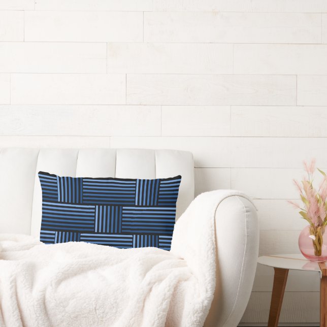 Coussin - Rubans tissés Ombre Bleu (Canapé)