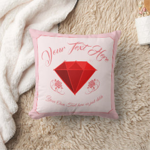 Coussin Rubis. Bijou. 40 ans de mariage