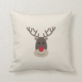 Coussin Rudolph l'oreiller à lancer de rennes à nez rouge