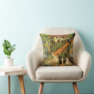 Coussin Rue et escaliers du village d'Auvers, personnages