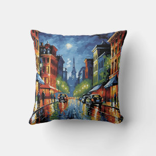Coussin Rue Moonlit City