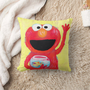 Coussin Rue Sésame   Elmo avec Goldfish