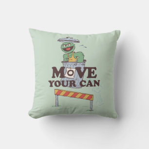 Coussin Rue Sésame Oscar the Grouch Move Your Can