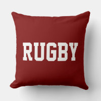RUGBY Fun 70s Athlétique Texte Blanc Sur Rouge Pro