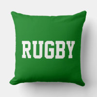 RUGBY Texte Blanc Sportif Amusant Sur Fond Vert At