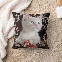 Russe Feuille Chat Pet Photo Wreath Noël