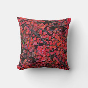 Coussin Russe Feuille rouge