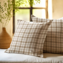 Rustic brown Gingham Plaid farmhouse pattern