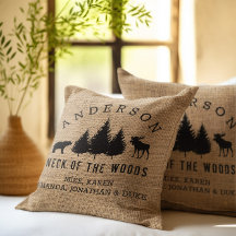 Rustic Cosy Cabine Bienvenue Nom de famille Jeu d'