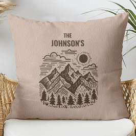 Coussin Rustic Modern Mountains Custom