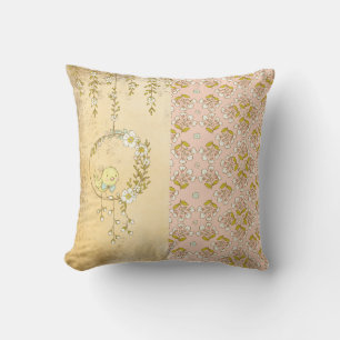 Coussin Rustic Rose Baby Girl Floral Polka Dot Nursery