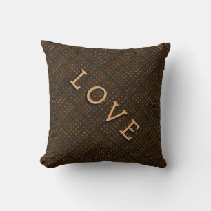 Coussin Rustique Brûlap foncé Golden Glow Love