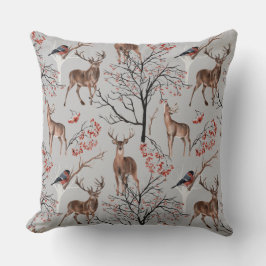 Coussin Rustique Buck Deer Après Le Verger Pommes Nature