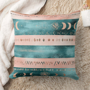 Coussin Rustique Céleste Rayure Lune Soleil Terestre (1)