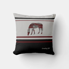 Coussin Rustique -Contemporain Country Girl- Cheval Design