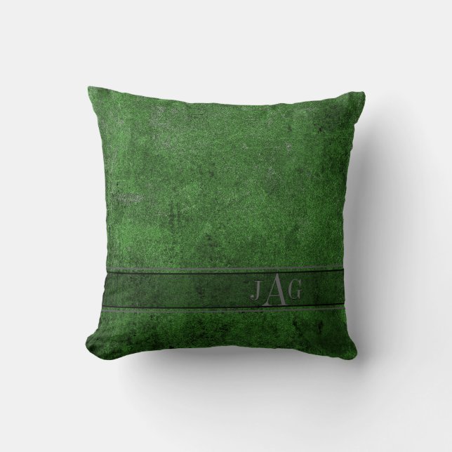 Coussin rustique de couverture de livre en vert (Recto)