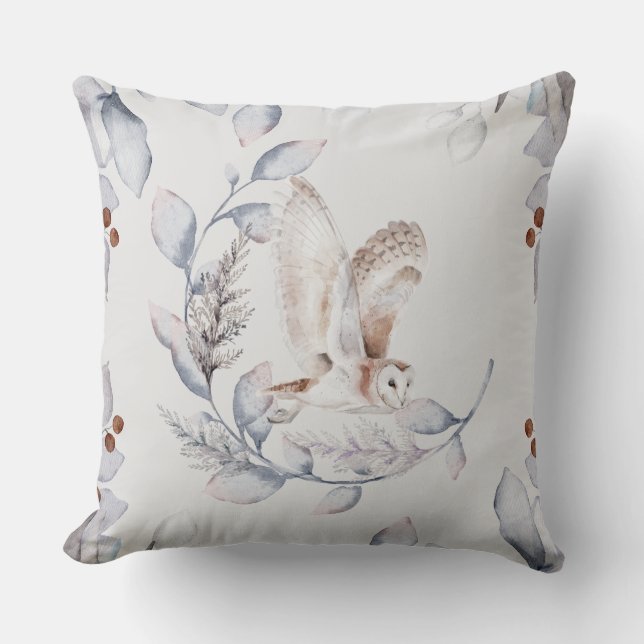 Coussin Rustique Hivernal Berries Branches Twigs Nature (Recto)