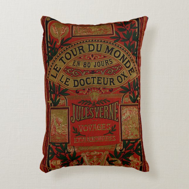 Coussin rustique Jules Verne de couverture de (Devant(Vertical))