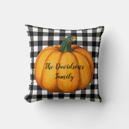 Coussin Rustique Noir Blanc Plaid Cosy Décor Automne