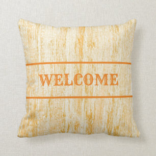 Coussin Rustique, occidentale, couleur rouille, bienvenue