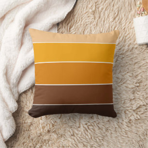 Coussin Rustique Sunny Jaune Brown Tirage Motif Automne