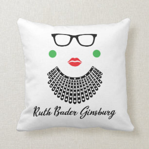 Coussin Ruth Bader Ginsburg, Célèbre RBG, Collar de dissid