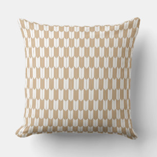 Coussin Sable & Blanc Japonais Yagasuri Jeu d'oreiller