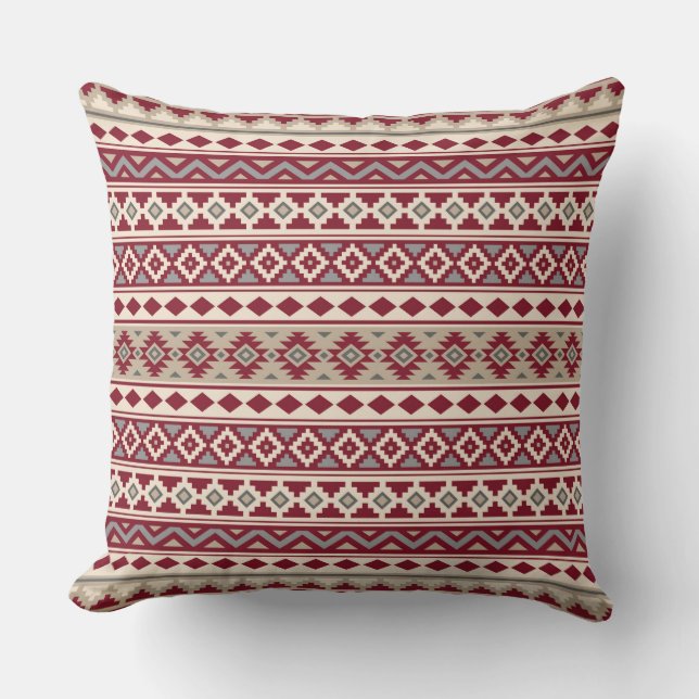 Coussin Sable crème d'essence de motif de gris rouges (Recto)