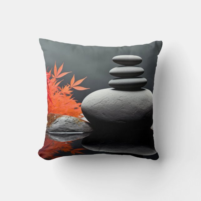 Coussin Sable De Pebble Rocheux Tranquille (Recto)