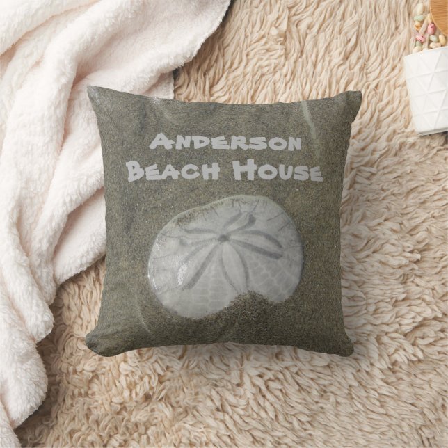 Coussin Sable Dollar Photo Côtier Home Beach House (Couverture)