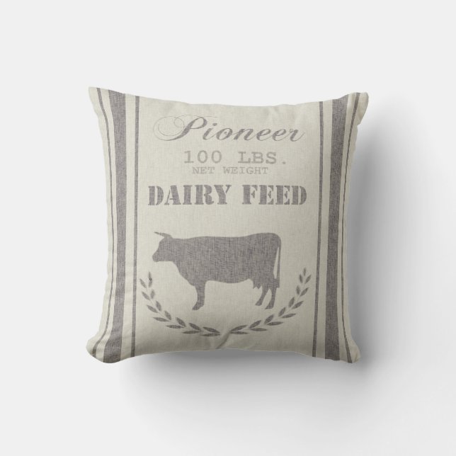 Coussin Sac à céréales fourragères de laiterie (Recto)