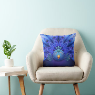 Coussin Sac fourre-tout mandala paon électrique violet et