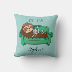 Coussin Sac fourre-tout mignon de paresseux thème tricot c